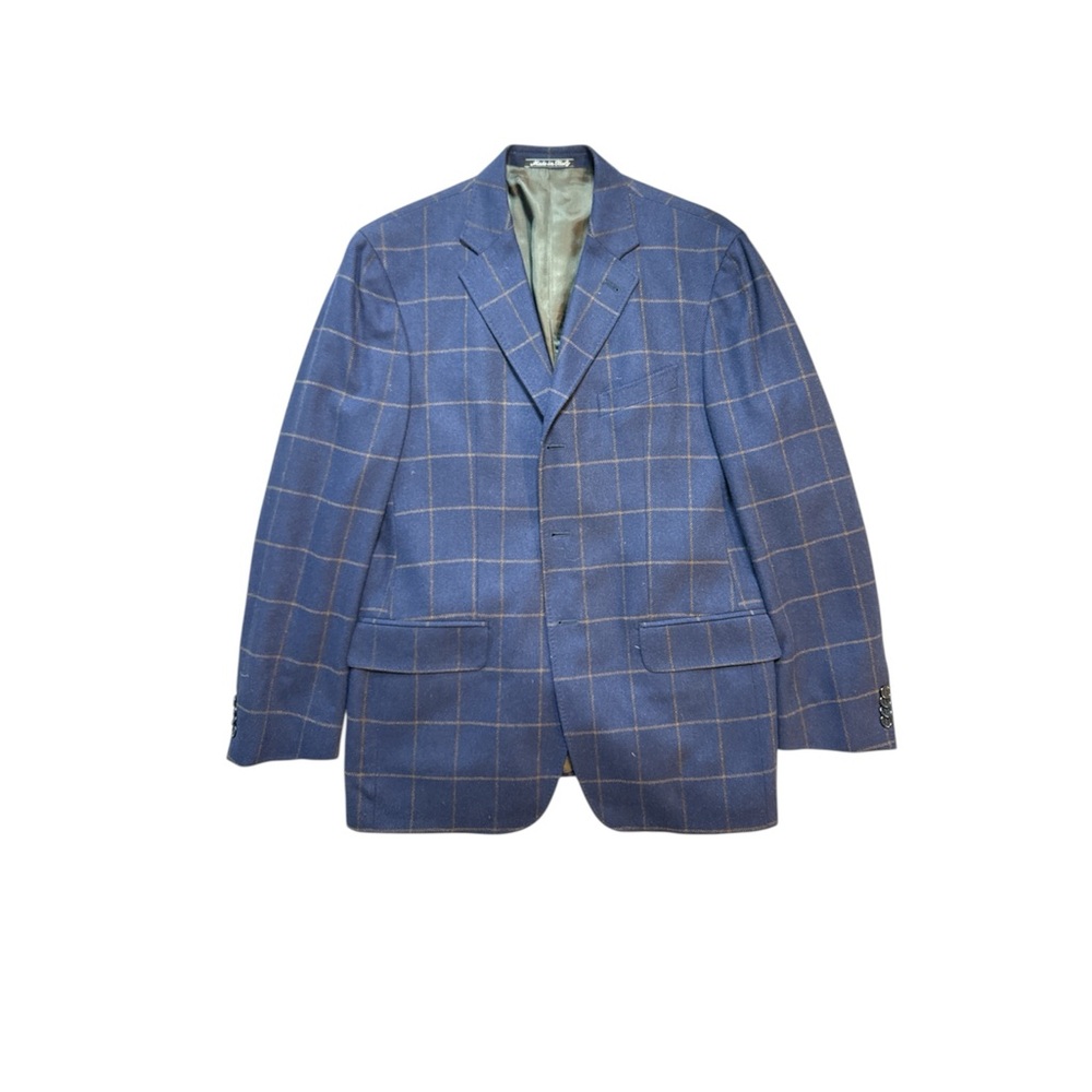 Ike Men's Blue Checkered Blazer